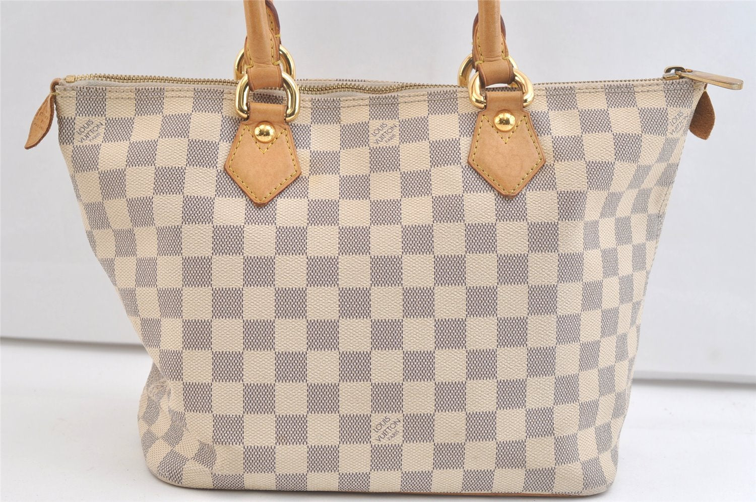 Authentic Louis Vuitton Damier Azur Saleya PM Shoulder Tote Bag N51186 LV 3571K