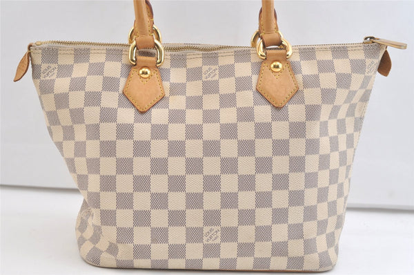 Authentic Louis Vuitton Damier Azur Saleya PM Shoulder Tote Bag N51186 LV 3571K