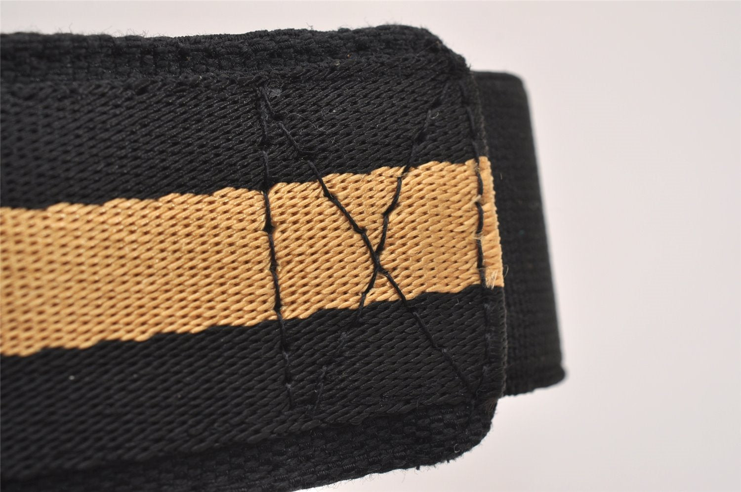Authentic GUCCI Vintage Sherry Line Sun Visor Canvas Size XL Black 3575J