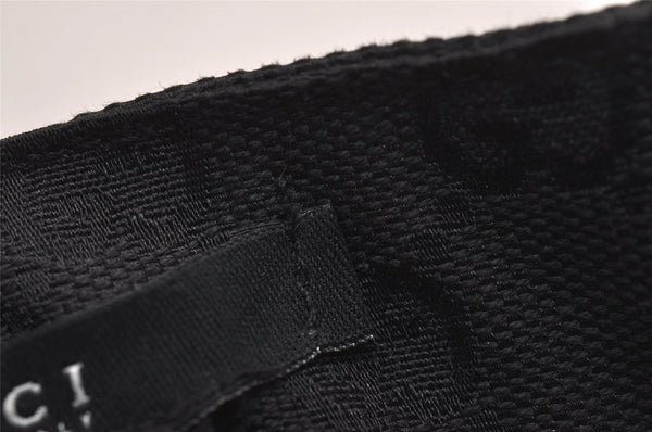 Authentic GUCCI Vintage Sherry Line Sun Visor Canvas Size XL Black 3575J