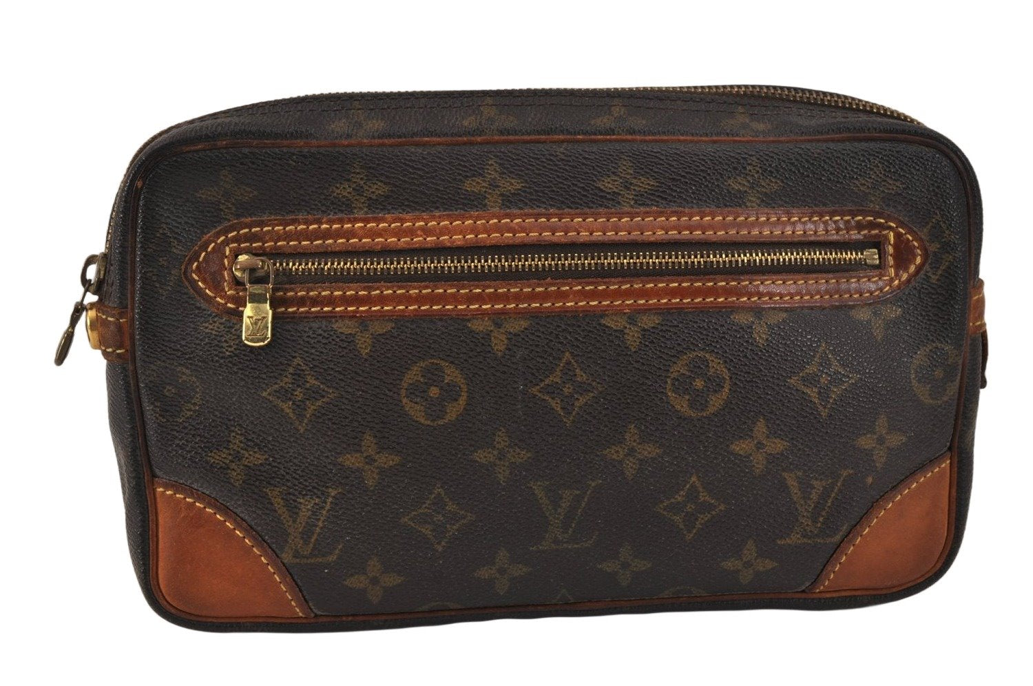 Authentic Louis Vuitton Monogram Marly Dragonne GM M51825 Clutch Bag LV 3575K