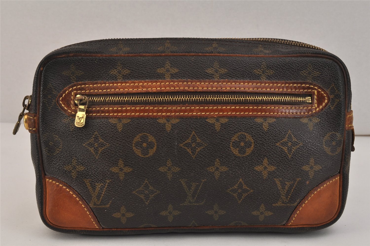 Authentic Louis Vuitton Monogram Marly Dragonne GM M51825 Clutch Bag LV 3575K