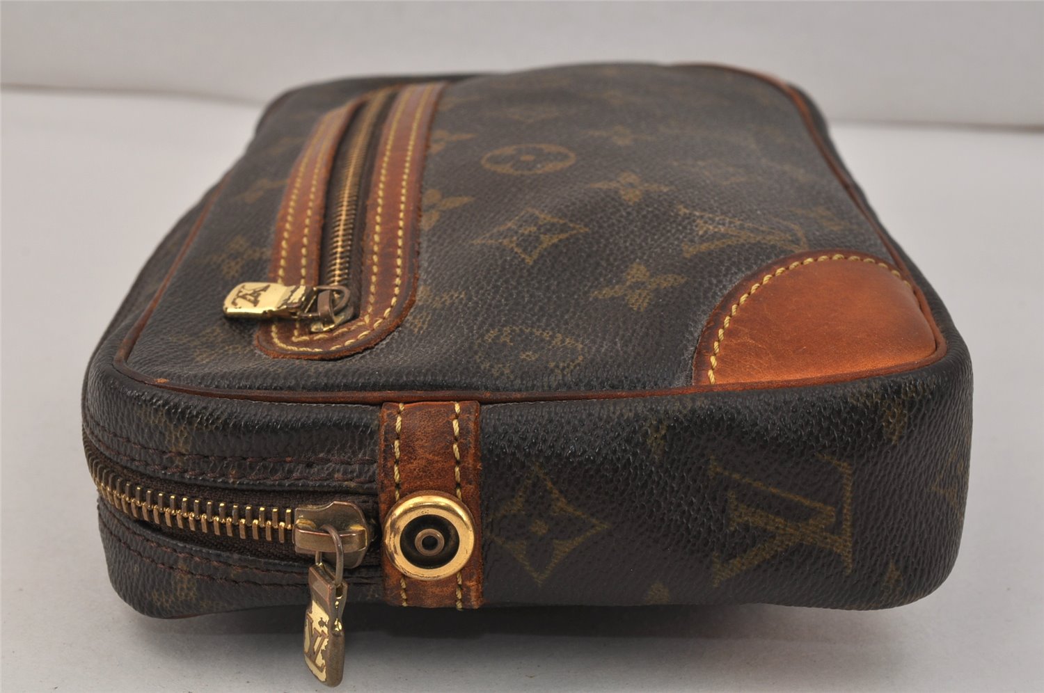 Authentic Louis Vuitton Monogram Marly Dragonne GM M51825 Clutch Bag LV 3575K