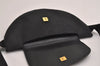 Authentic GUCCI Vintage Waist Body Bag GG Canvas Leather 106688 Black 3576J