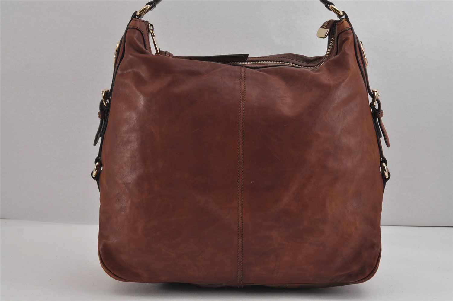 Authentic GUCCI Vintage Shoulder Hand Bag Purse Leather 282344 Brown 3577J