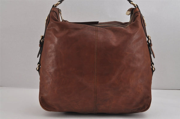 Authentic GUCCI Vintage Shoulder Hand Bag Purse Leather 282344 Brown 3577J