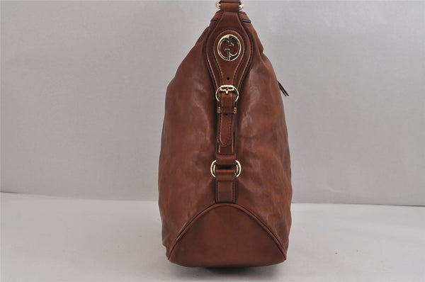 Authentic GUCCI Vintage Shoulder Hand Bag Purse Leather 282344 Brown 3577J