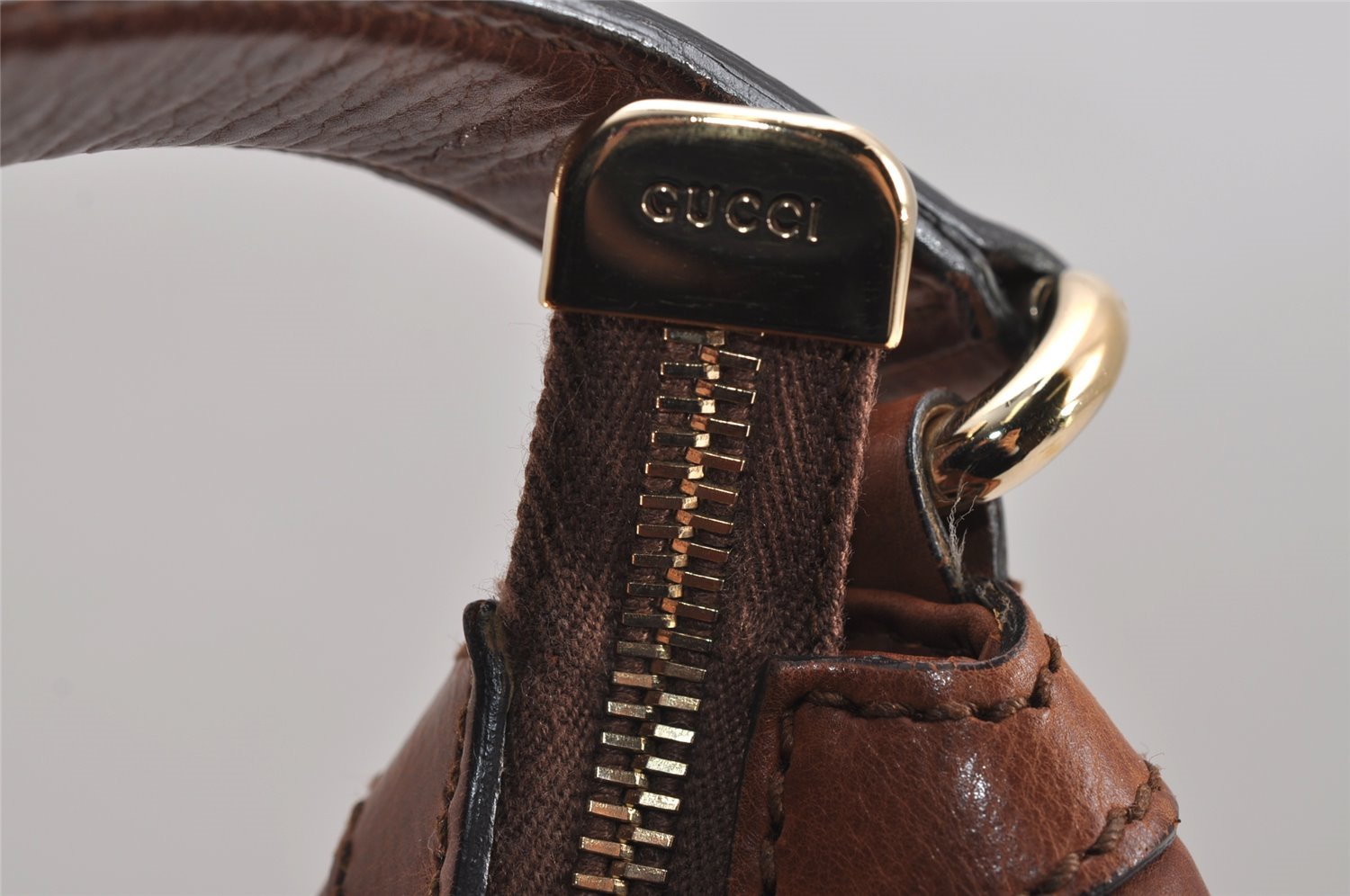 Authentic GUCCI Vintage Shoulder Hand Bag Purse Leather 282344 Brown 3577J