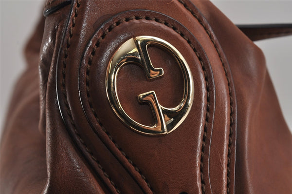 Authentic GUCCI Vintage Shoulder Hand Bag Purse Leather 282344 Brown 3577J