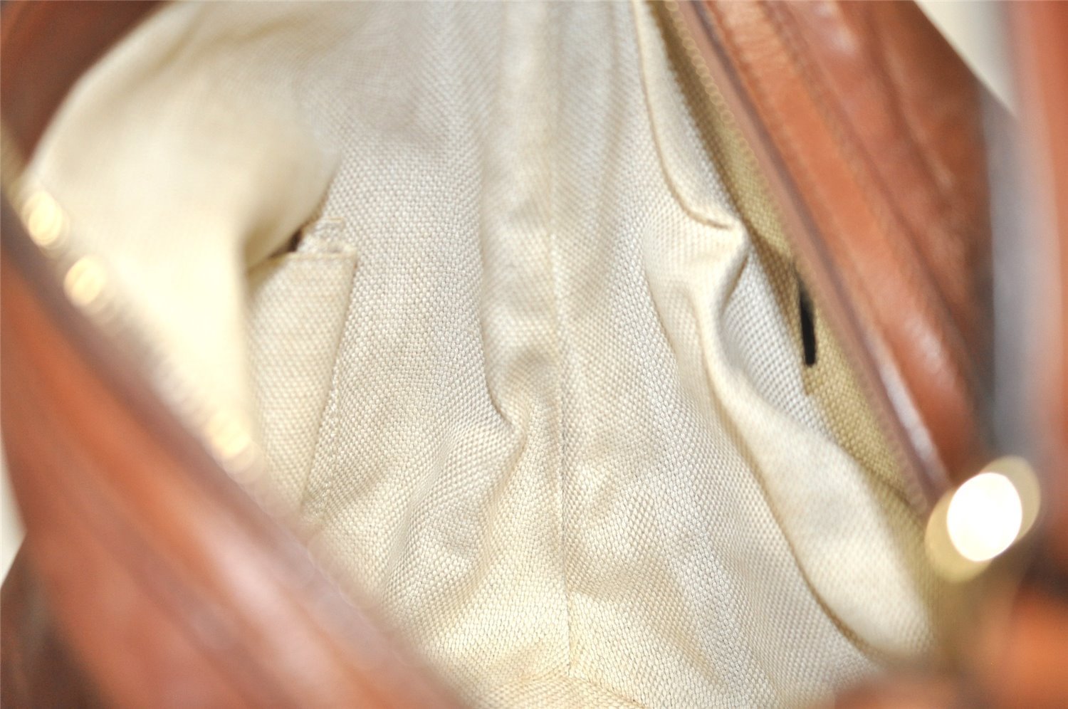 Authentic GUCCI Vintage Shoulder Hand Bag Purse Leather 282344 Brown 3577J