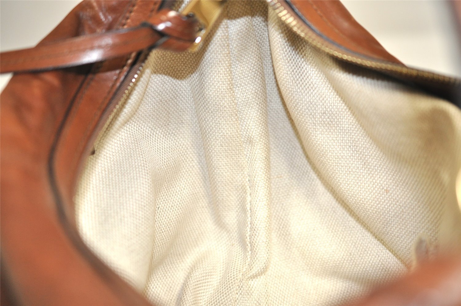 Authentic GUCCI Vintage Shoulder Hand Bag Purse Leather 282344 Brown 3577J