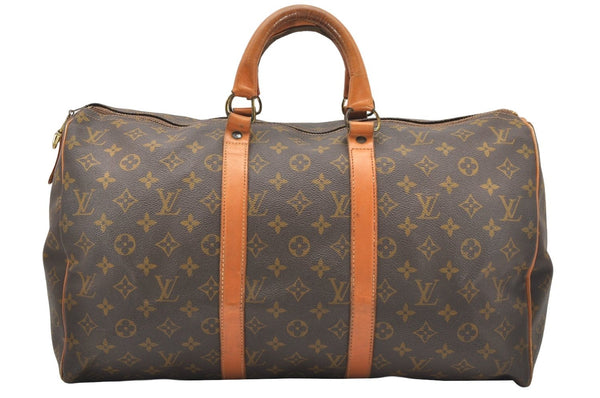 Authentic Louis Vuitton Monogram Keepall 45 Travel Boston Bag USA Model LV 3577K