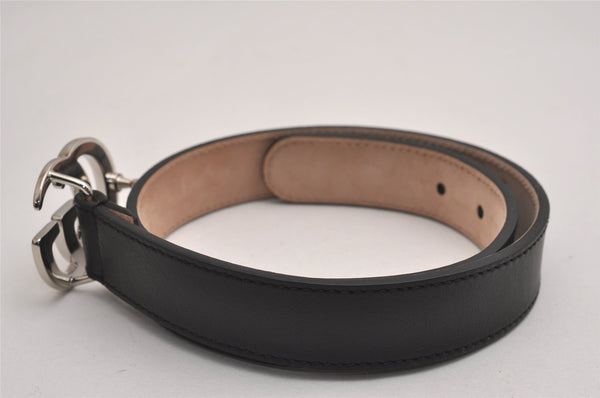 Authentic GUCCI Childrens GG Marmont Leather Belt Black 20.1-23.2" Box 3578J