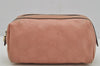 Authentic GUCCI Guccissima Heart GG Leather Pouch Purse 153228 Pink 3579J