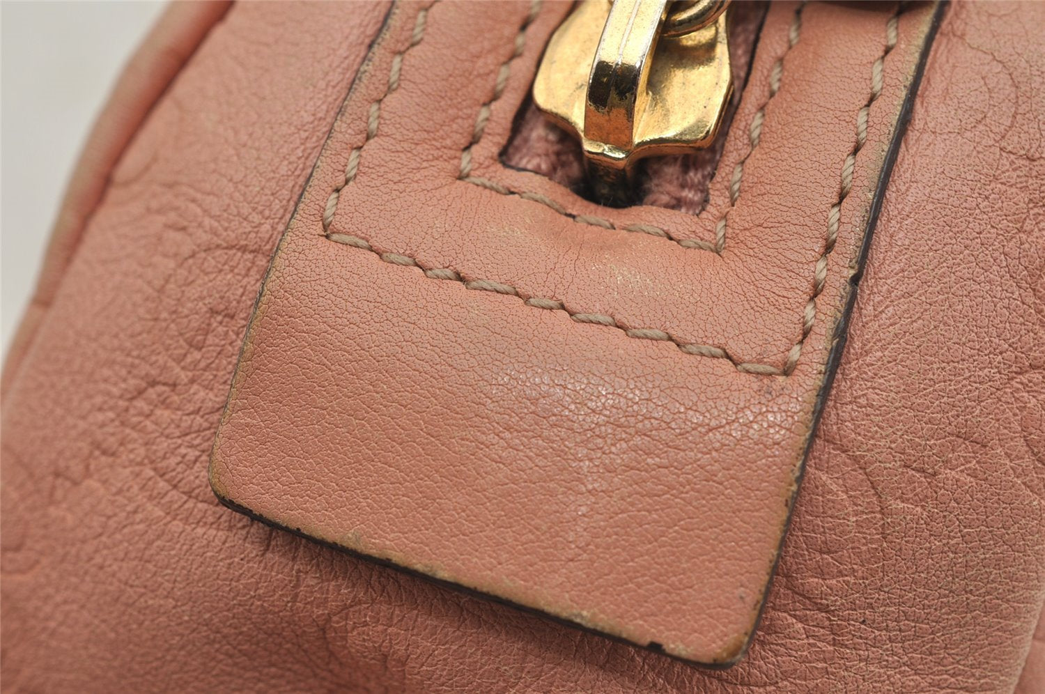 Authentic GUCCI Guccissima Heart GG Leather Pouch Purse 153228 Pink 3579J