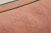 Authentic GUCCI Guccissima Heart GG Leather Pouch Purse 153228 Pink 3579J
