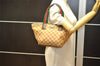 Authentic GUCCI Web Sherry Line Hand Bag GG Canvas Leather 131228 Brown 3579K