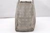 Authentic CHANEL New Travel Line Shoulder Tote Bag Nylon Leather Silver 3580K
