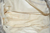 Authentic CHANEL New Travel Line Shoulder Tote Bag Nylon Leather Silver 3580K