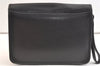 Authentic Burberrys Vintage Leather Clutch Hand Bag Purse Black 3582K