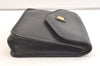 Authentic Burberrys Vintage Leather Clutch Hand Bag Purse Black 3582K