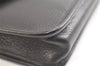 Authentic Burberrys Vintage Leather Clutch Hand Bag Purse Black 3582K