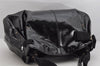 Authentic Salvatore Ferragamo Vara Ribbon Enamel Shoulder Tote Bag Black 3583K
