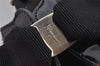 Authentic Salvatore Ferragamo Vara Ribbon Enamel Shoulder Tote Bag Black 3583K