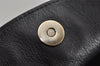 Authentic Salvatore Ferragamo Vara Ribbon Enamel Shoulder Tote Bag Black 3583K