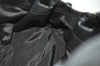 Authentic Salvatore Ferragamo Vara Ribbon Enamel Shoulder Tote Bag Black 3583K