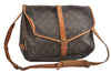 Authentic Louis Vuitton Monogram Saumur 35 Shoulder Cross Bag M42254 LV 3585J
