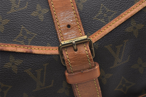 Authentic Louis Vuitton Monogram Saumur 35 Shoulder Cross Bag M42254 LV 3585J