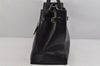 Authentic BALENCIAGA Padlock Work 2Way Tote Bag Leather 332000 Black 3585K