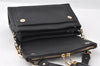 Authentic MIU MIU Leather Chain Tassel 2Way Shoulder Cross Body Bag Black 3587I