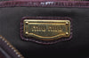 Authentic MIU MIU Vintage Leather 2Way Shoulder Hand Bag Bordeaux 3588I