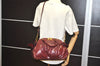 Authentic MIU MIU Vintage Leather 2Way Shoulder Hand Bag Bordeaux 3588I