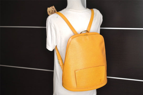 Authentic Louis Vuitton Epi Gobelin Backpack Yellow M52299 LV 3588J