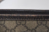 Authentic GUCCI Vintage Shoulder Tote Bag GG PVC Leather 211137 Brown 3590I