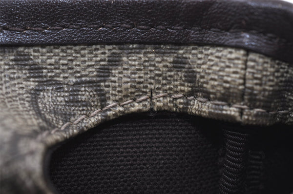 Authentic GUCCI Vintage Shoulder Tote Bag GG PVC Leather 211137 Brown 3590I