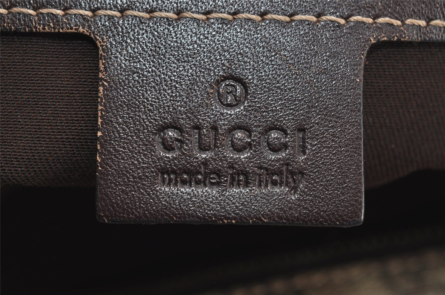 Authentic GUCCI Vintage Shoulder Tote Bag GG PVC Leather 211137 Brown 3590I