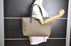 Authentic GUCCI Vintage Shoulder Tote Bag GG PVC Leather 211137 Brown 3590I