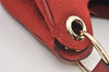 Authentic GUCCI Shoulder Hand Bag Purse GG Canvas Leather 257268 Red 3590J