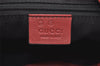 Authentic GUCCI Shoulder Hand Bag Purse GG Canvas Leather 257268 Red 3590J