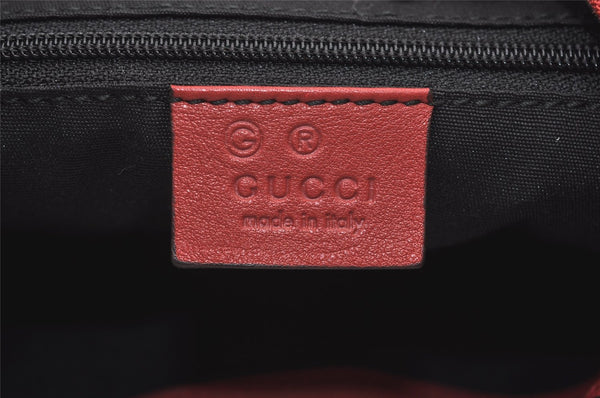 Authentic GUCCI Shoulder Hand Bag Purse GG Canvas Leather 257268 Red 3590J