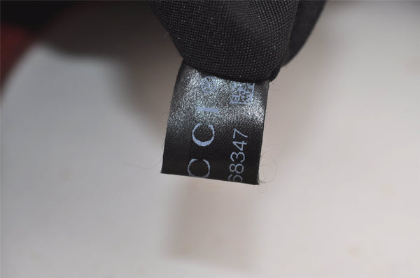 Authentic GUCCI Shoulder Hand Bag Purse GG Canvas Leather 257268 Red 3590J