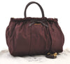 Authentic PRADA Ribbon Nylon Tessuto Leather 2Way Shoulder Tote Bag Purple 3591J