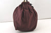 Authentic PRADA Ribbon Nylon Tessuto Leather 2Way Shoulder Tote Bag Purple 3591J