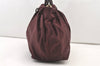 Authentic PRADA Ribbon Nylon Tessuto Leather 2Way Shoulder Tote Bag Purple 3591J