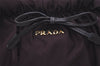Authentic PRADA Ribbon Nylon Tessuto Leather 2Way Shoulder Tote Bag Purple 3591J