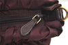 Authentic PRADA Ribbon Nylon Tessuto Leather 2Way Shoulder Tote Bag Purple 3591J